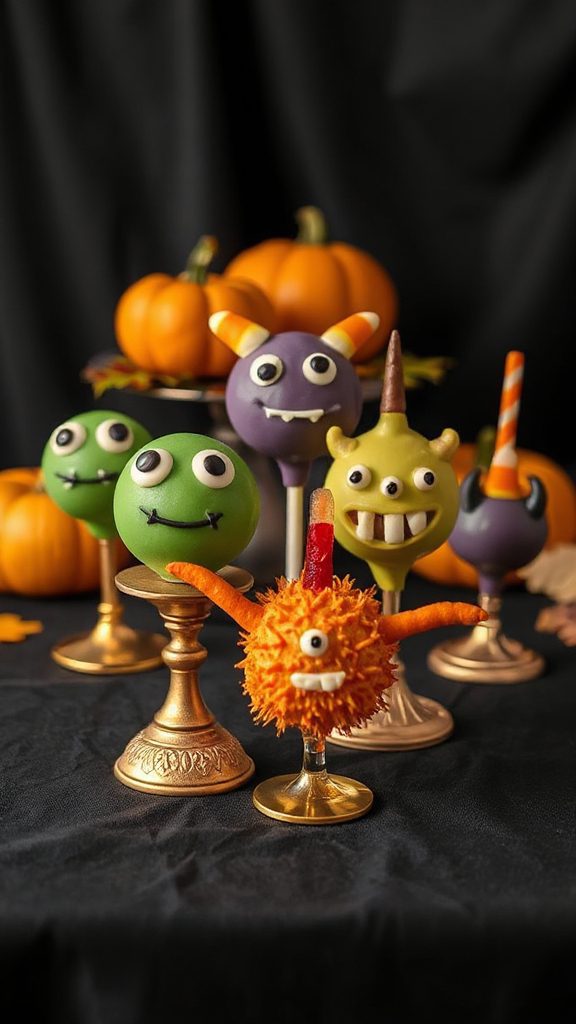 monster face cake pops