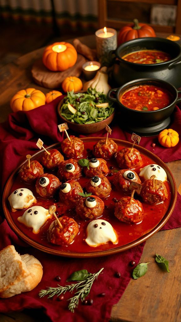 monster meatballs halloween recipe