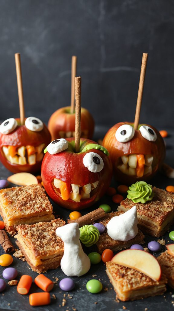 monster themed apple pops recipe