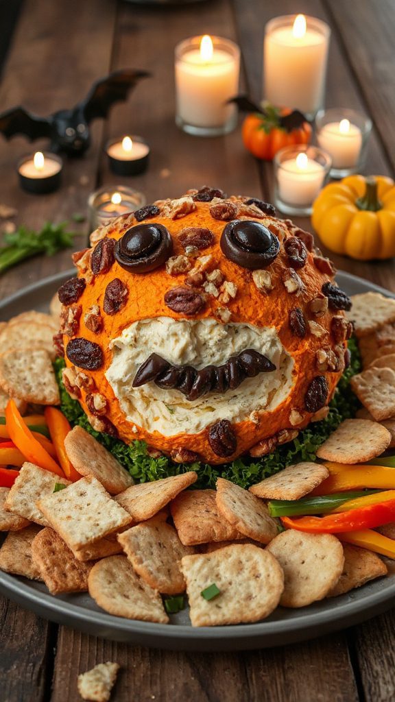 monster themed cheese ball treat