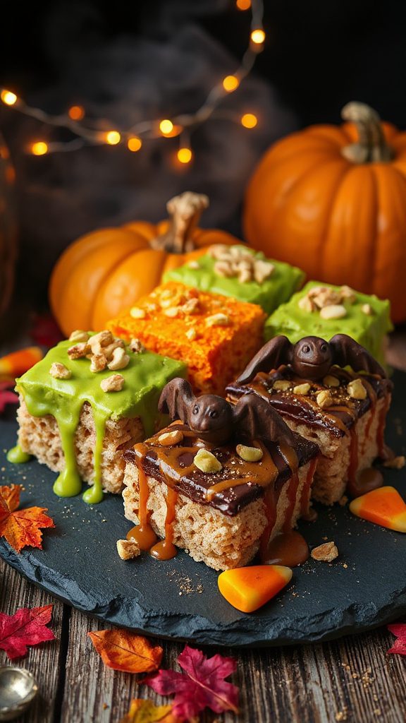 monster themed crispy treats