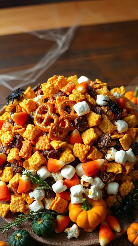 monster themed crunchy snack mix