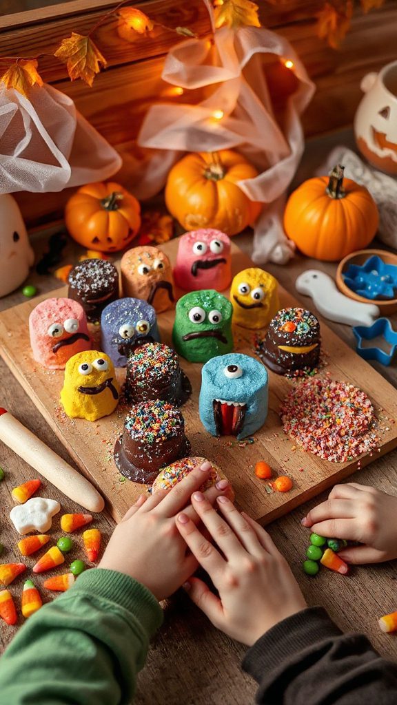 monster themed rice treats