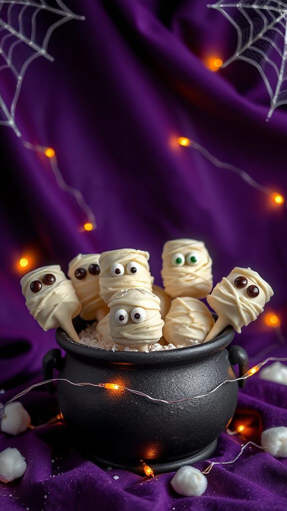 mummy cake pops halloween treat