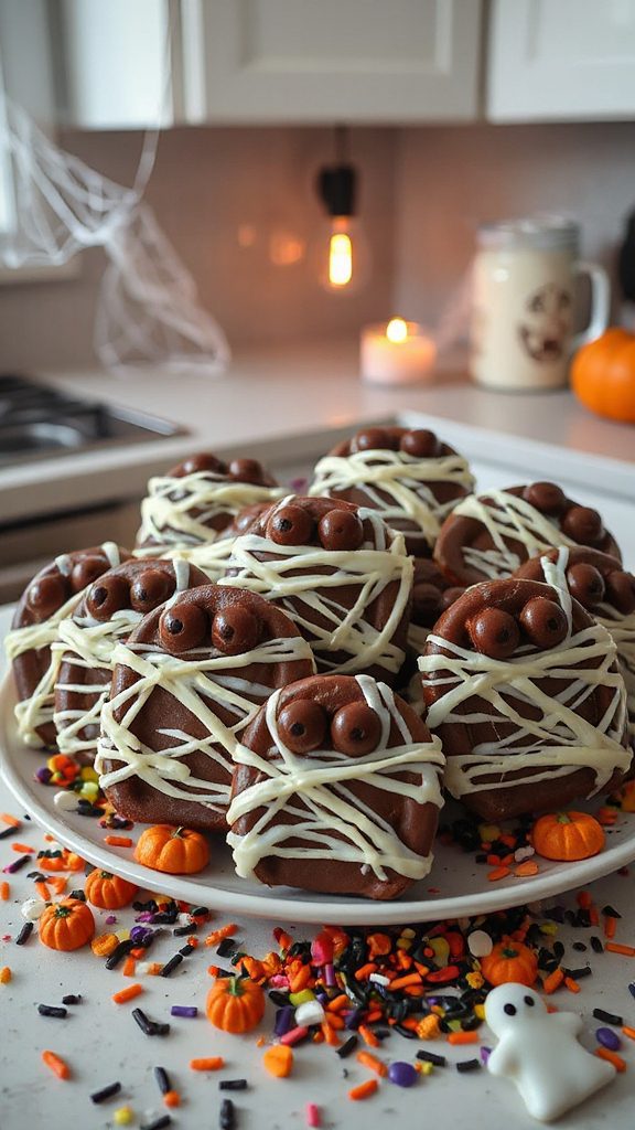 mummy chocolate pretzel treats