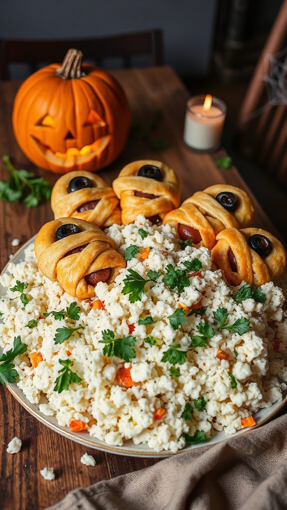 mummy hot dogs halloween treats