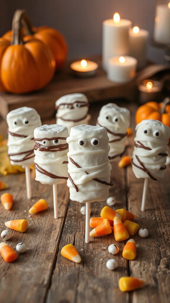 mummy pops halloween treats