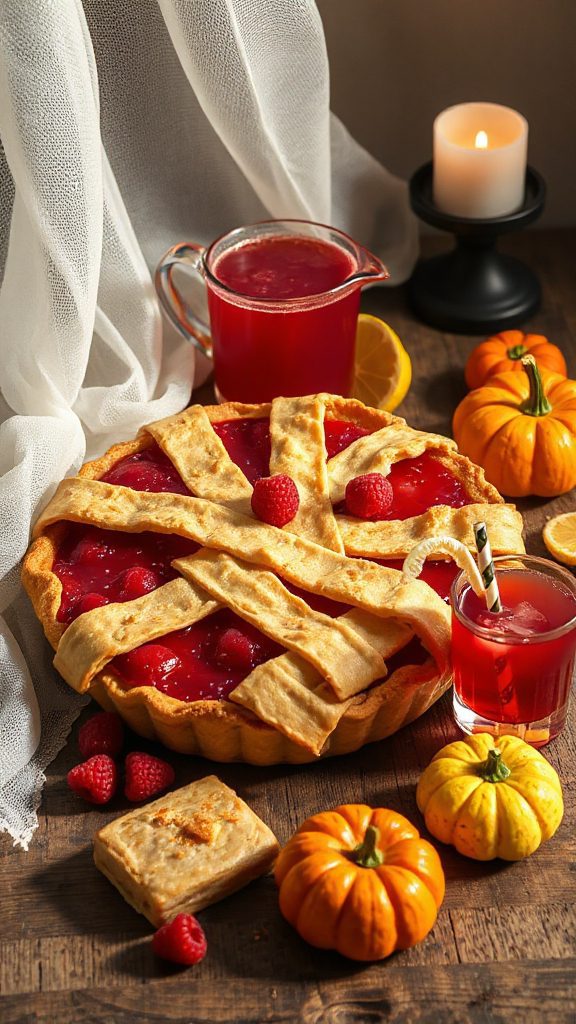 mummy s halloween raspberry pie