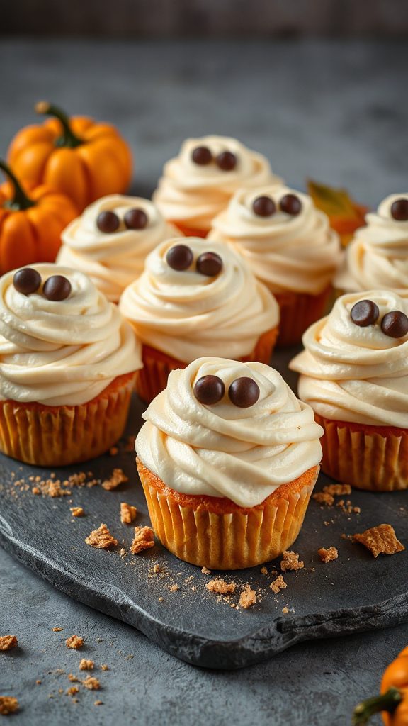 mummy themed halloween cupcakes recipe