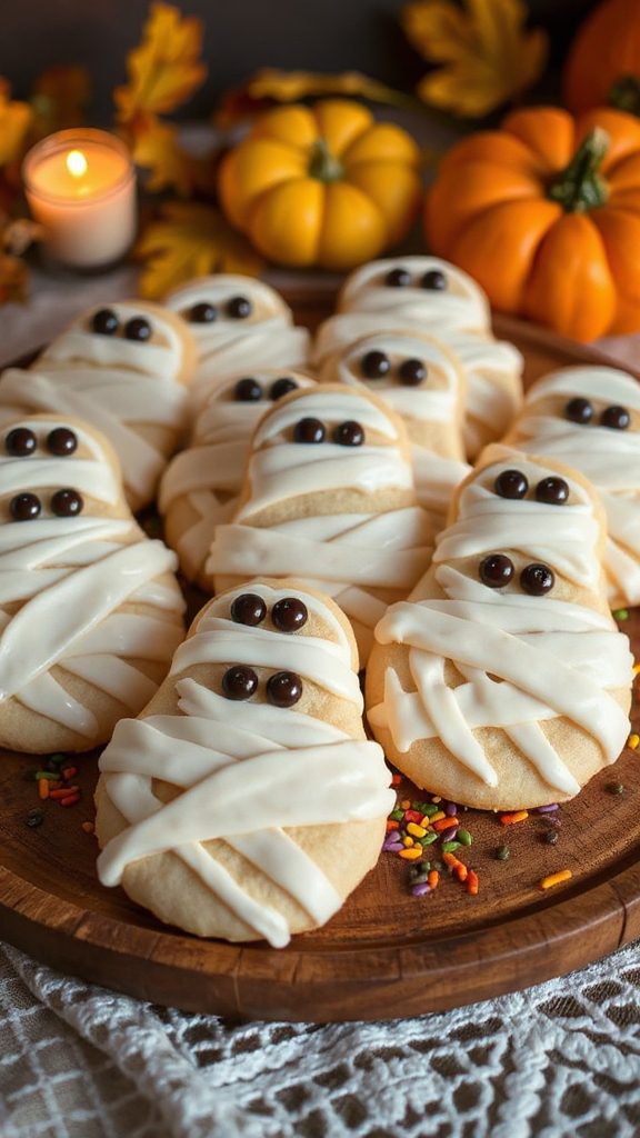 mummy themed sugar cookies recipe