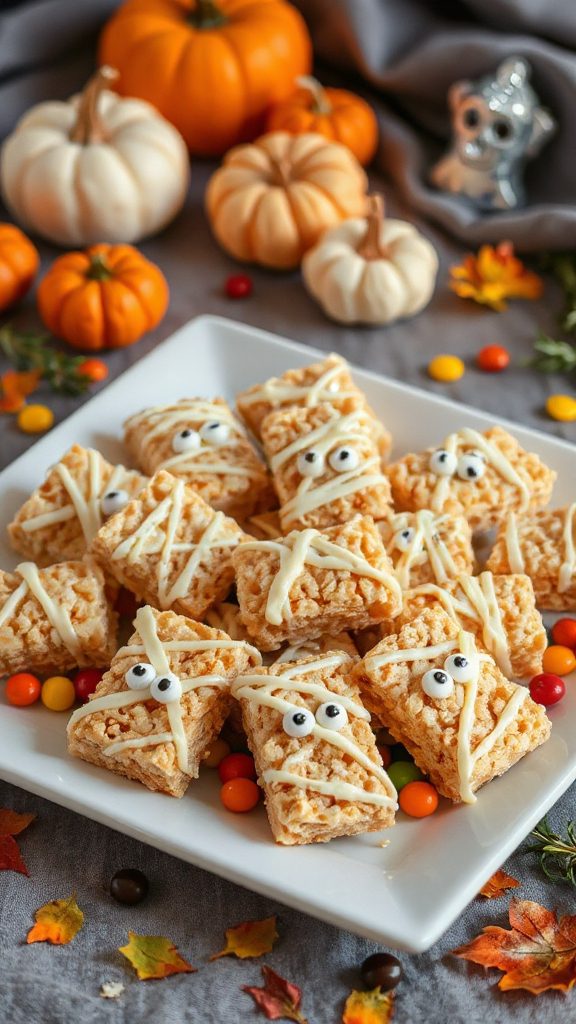 mummy wrapped rice krispies treats