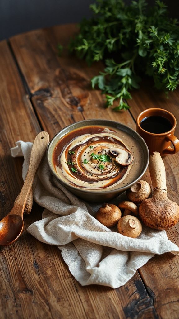 mushroom coffee soup recipe