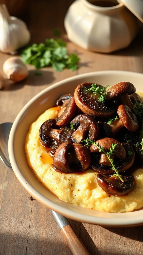 mushroom ragout with polenta