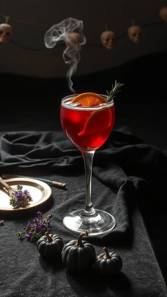 mysterious blood orange mocktail