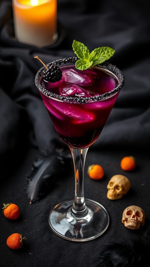 mystical black margarita cocktail