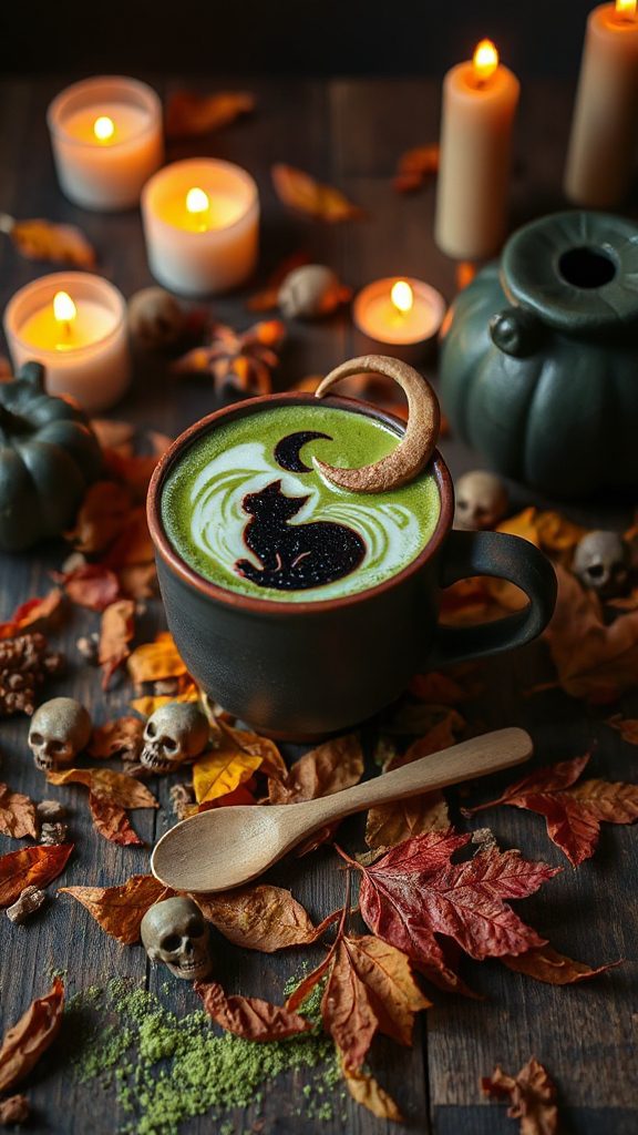 mystical green matcha latte