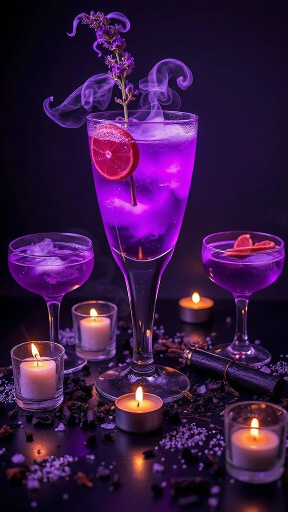 mystical halloween vodka cocktail