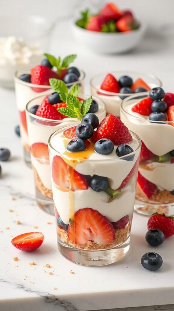 no bake berry cheesecake parfaits