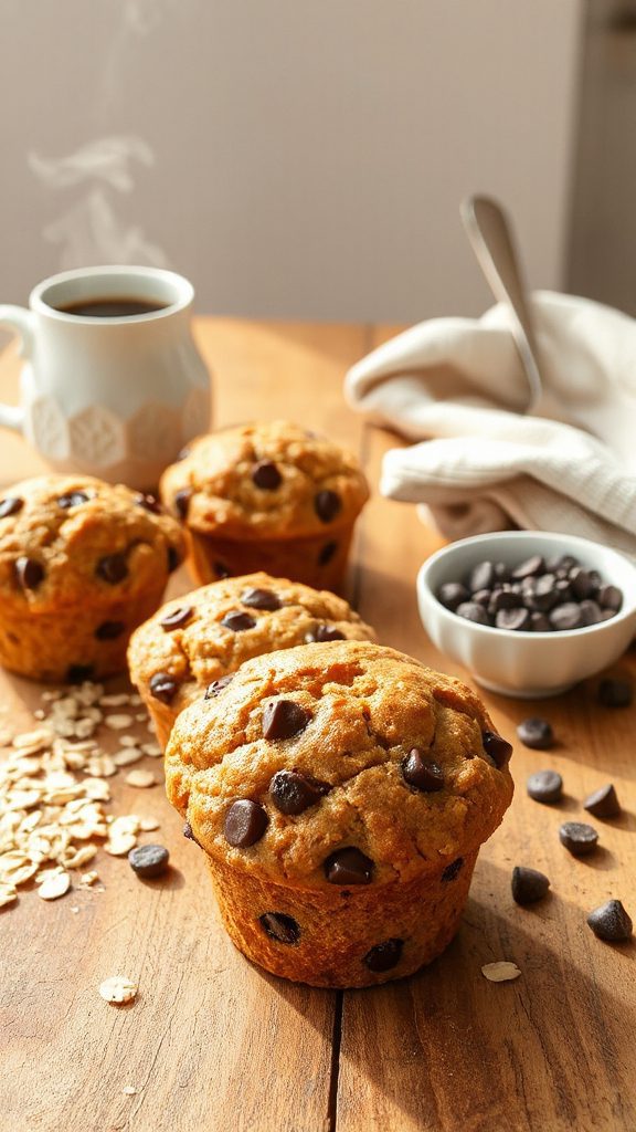 no bake chocolate protein muffins