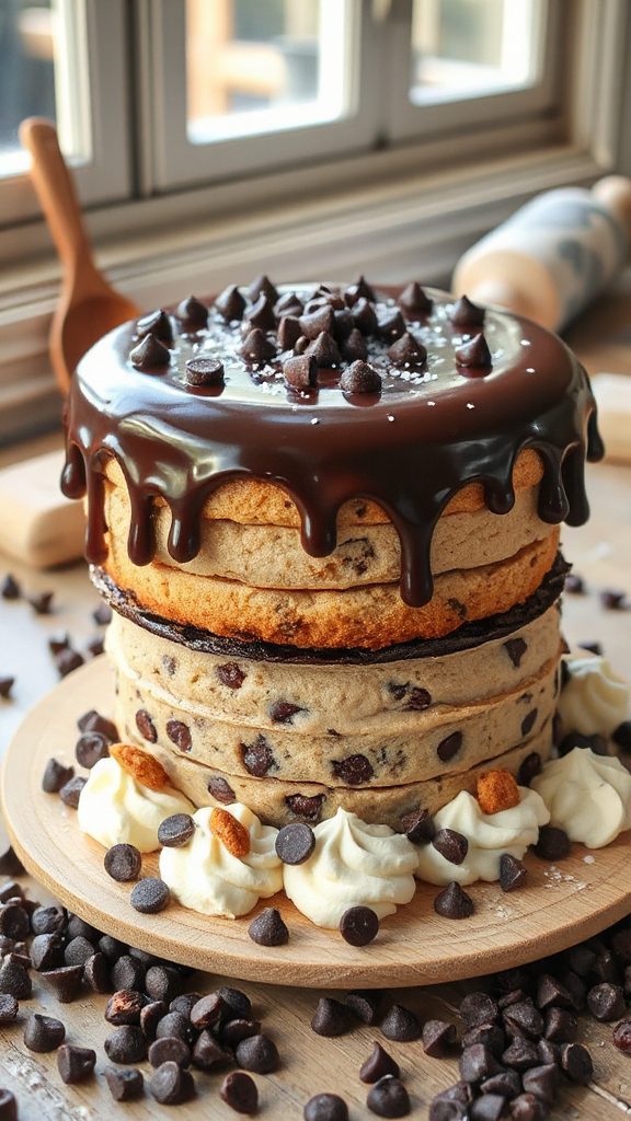 no bake cookie dough cake