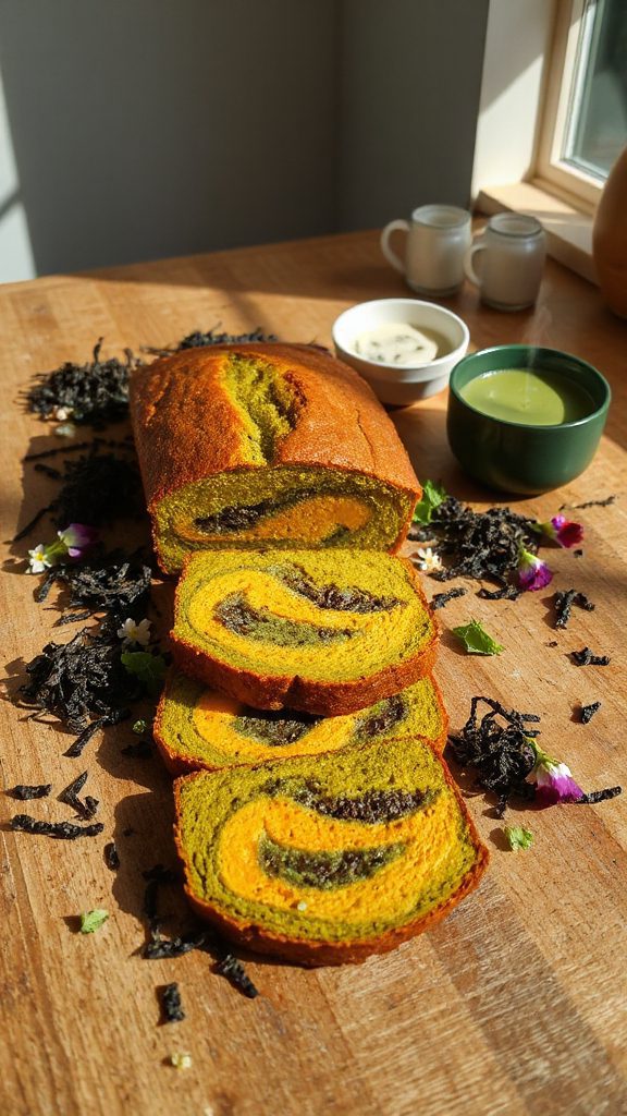 no bake matcha pumpkin bread