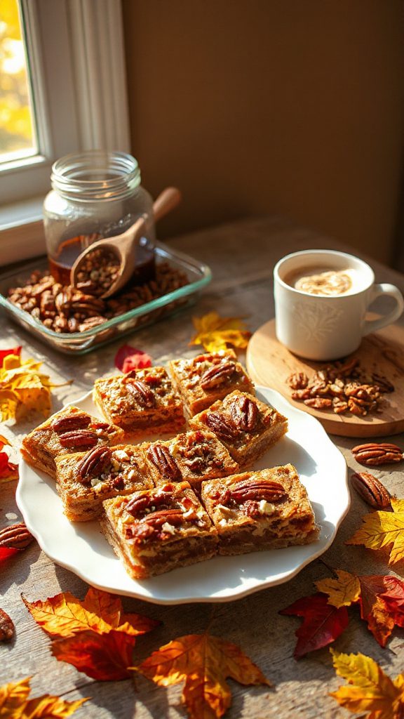 no bake pecan pie bars