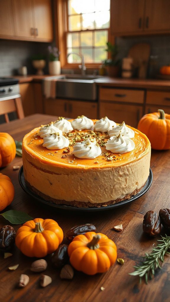 no bake pumpkin cauliflower cheesecake