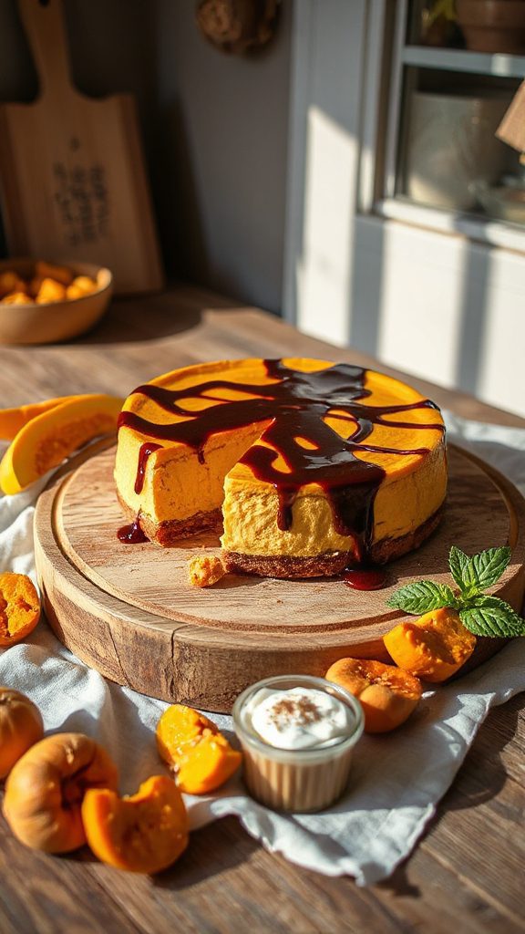 no bake pumpkin miso cheesecake