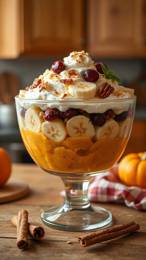 no cook pumpkin banana parfait