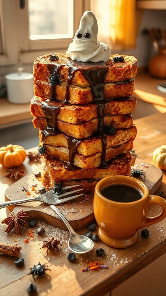 nutella french toast halloween delight