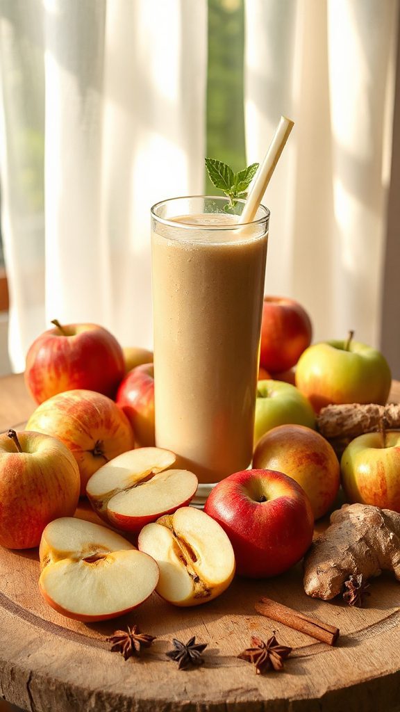 nutritious apple ginger smoothie