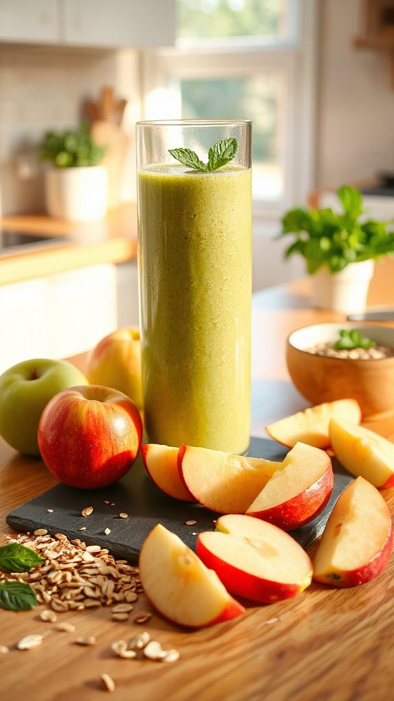 nutritious apple yogurt smoothie