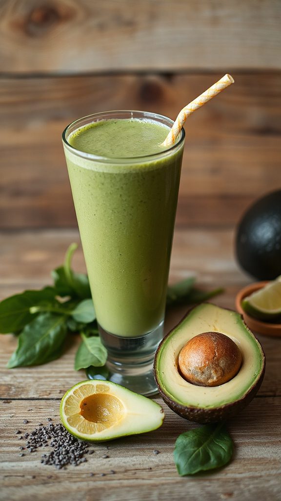 nutritious avocado spinach smoothie