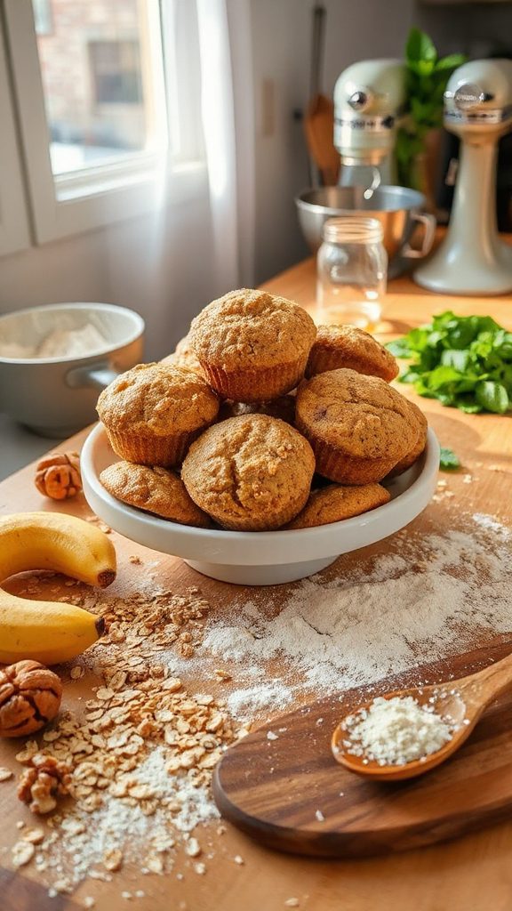 nutritious banana oatmeal muffins
