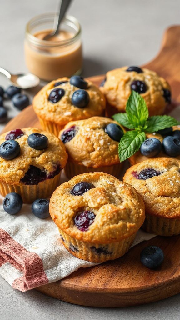 nutritious blueberry almond muffins