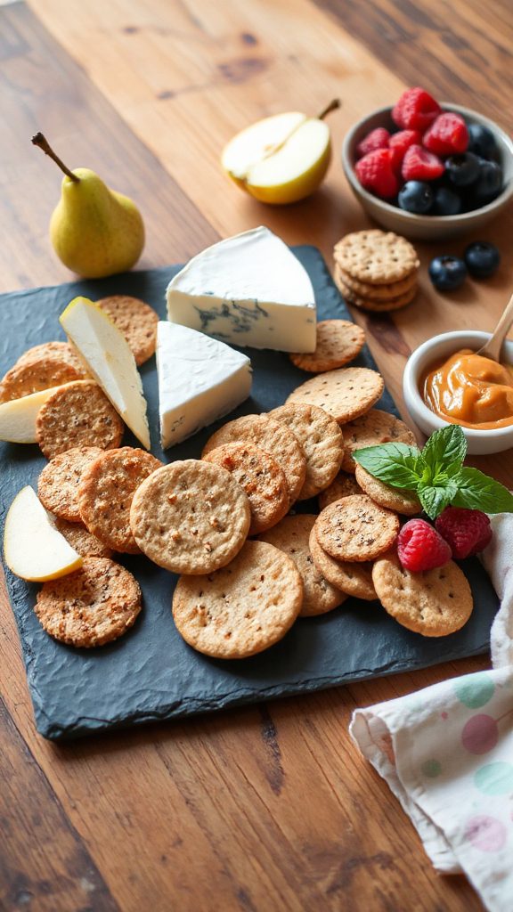 nutritious cheese and crackers