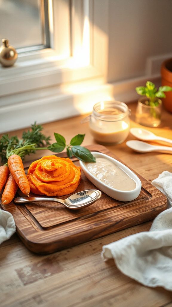 nutritious chicken carrot puree