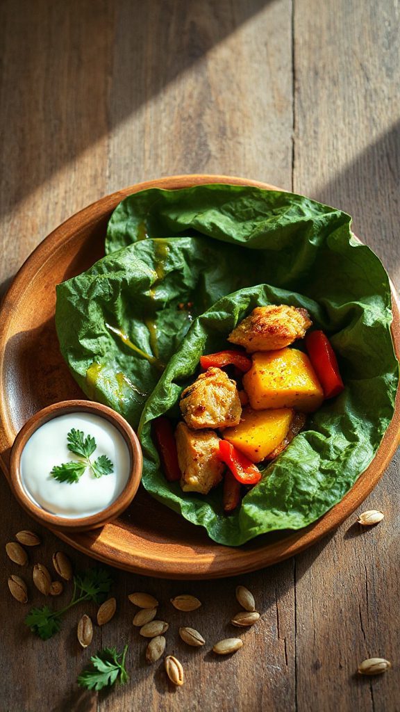 nutritious chicken veggie wraps