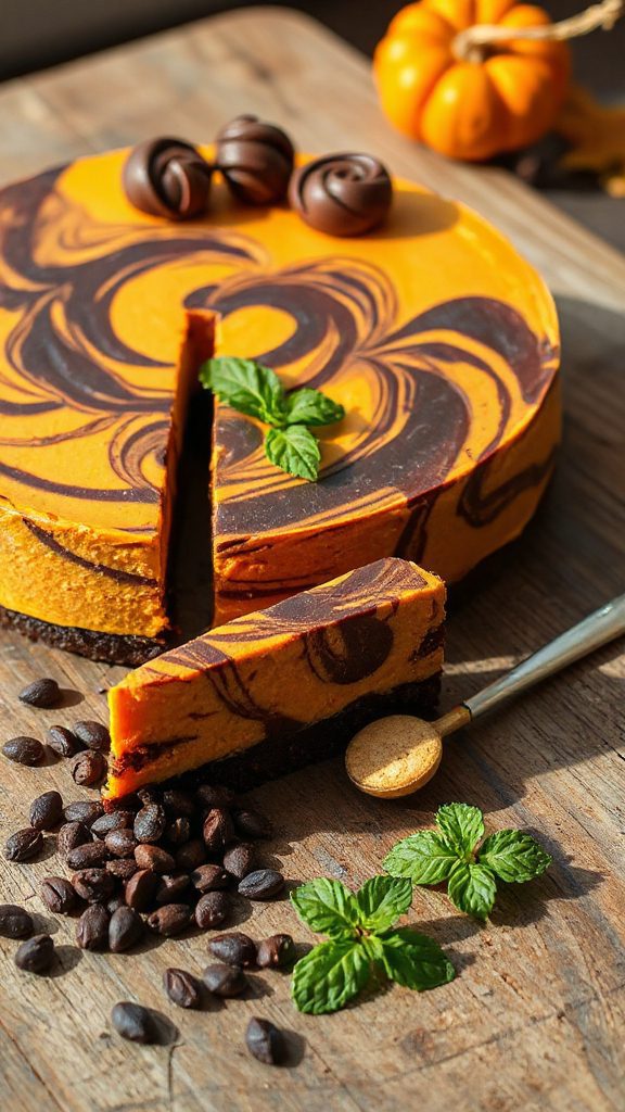 nutritious chocolate pumpkin cheesecake