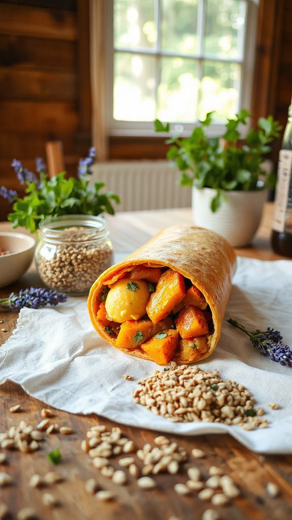 nutritious gluten free breakfast wrap