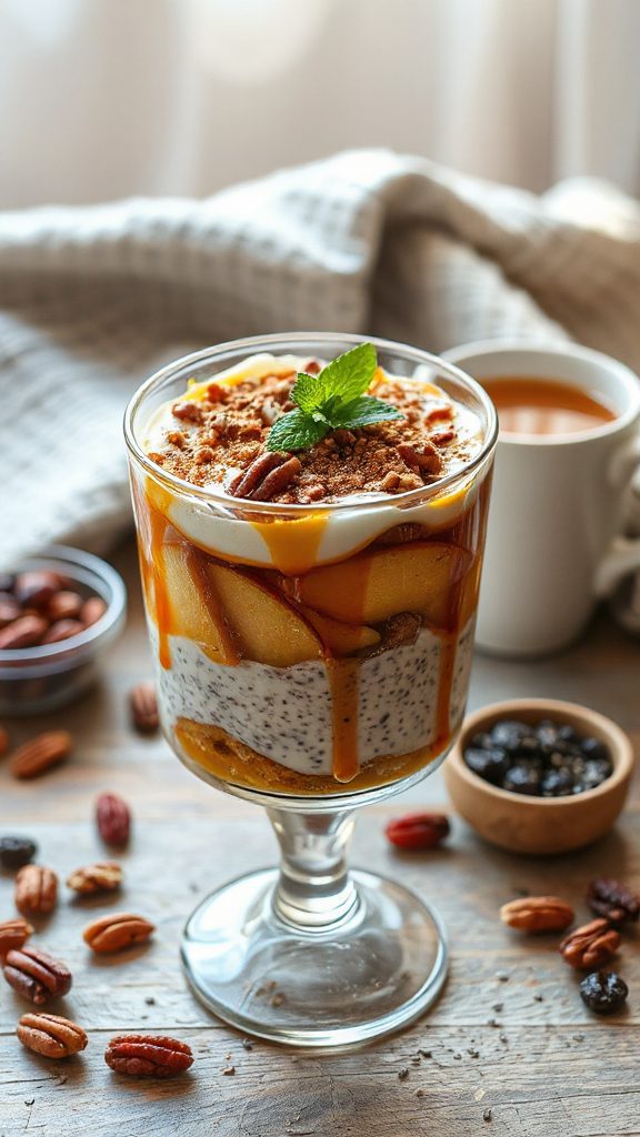 nutritious maple pecan parfait