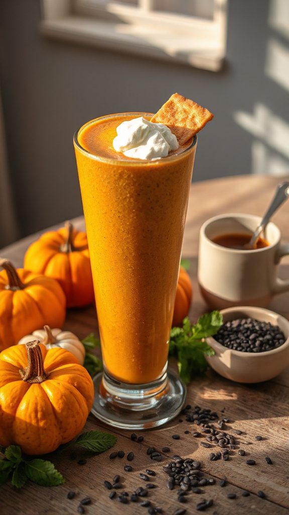 nutritious pumpkin chia smoothie