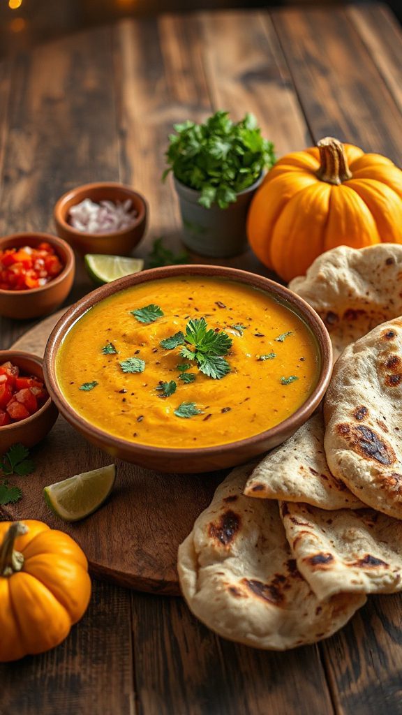 nutritious pumpkin lentil dish