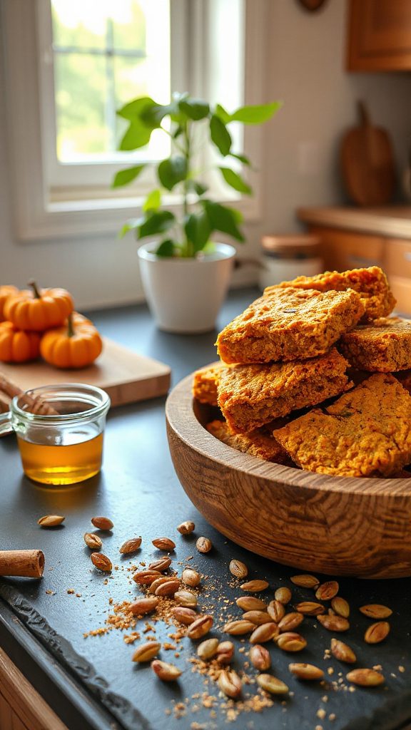 nutritious pumpkin protein bars