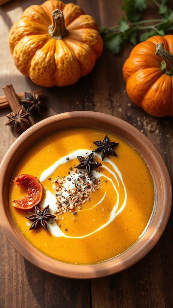 nutritious pumpkin quinoa soup