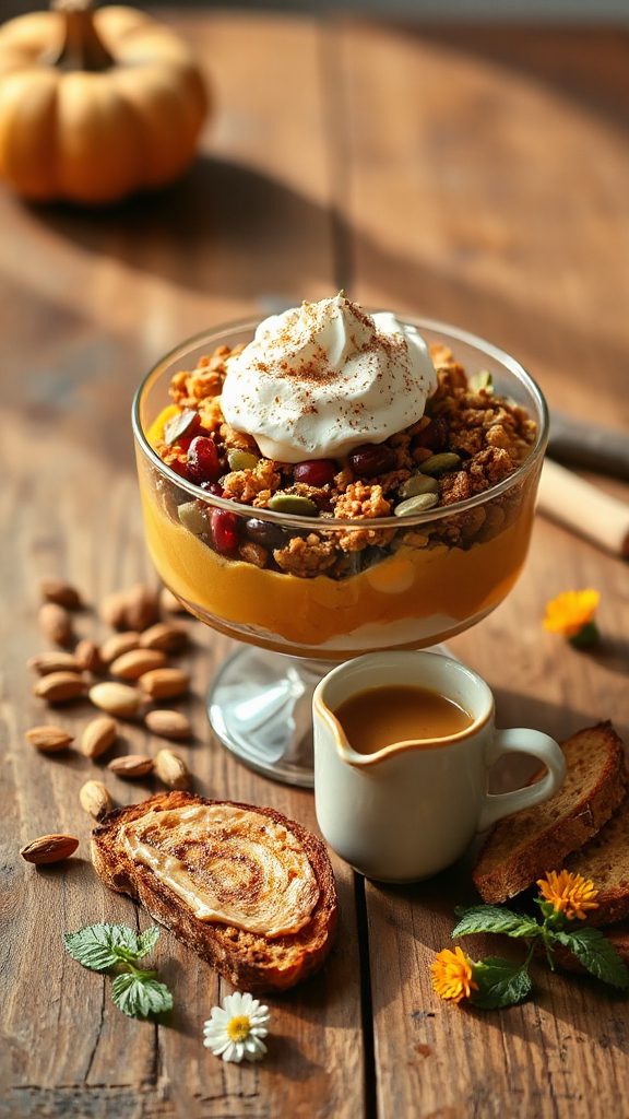 nutritious pumpkin yogurt parfait