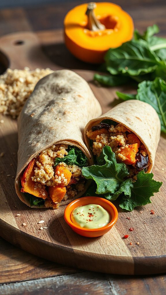 nutritious quinoa kale wrap