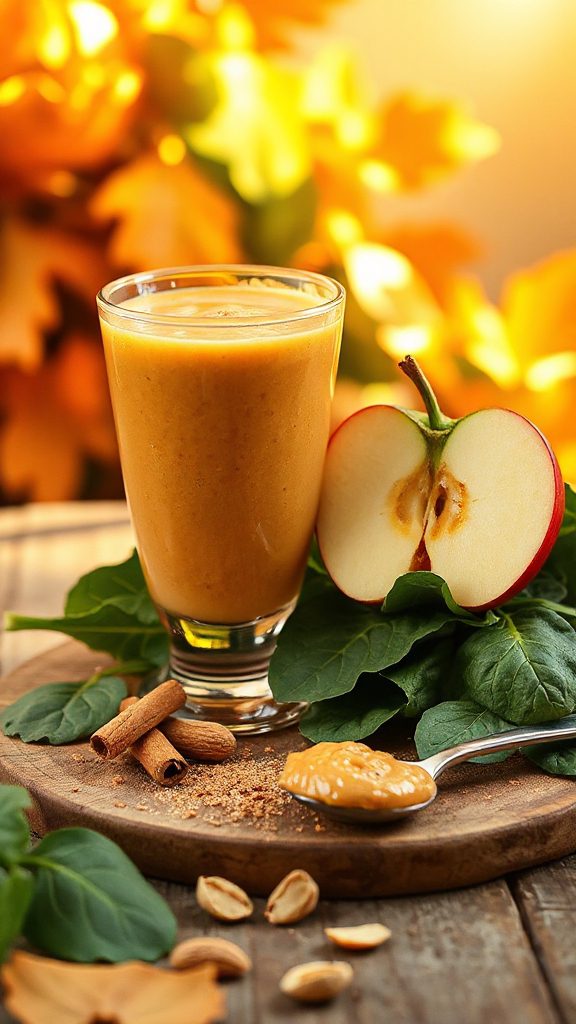 nutritious smoothie with apples