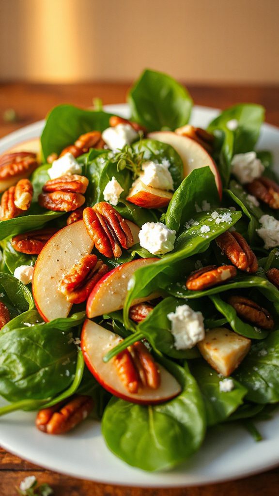 nutritious spinach apple salad