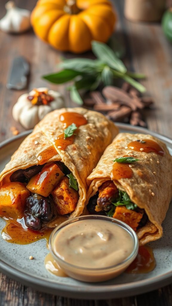 nutritious stuffed pumpkin wraps